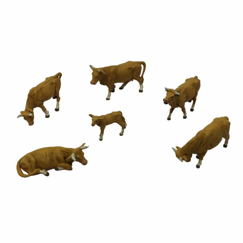 6 vaches blondes-HO-1/87-PREISER 10147