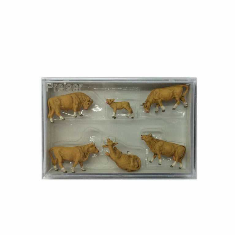 6 vaches blondes-HO-1/87-PREISER 10147