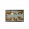 6 vaches blondes-HO-1/87-PREISER 10147