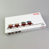 2 wagons porte autos type Laaes, avec voitures, DB, EP IV - MARKLIN 46139 - HO 1/87