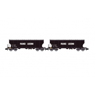 2 wagons trémies parois rondes, "France Luzerne", Sncf, Ep IV - ARNOLD HN6619 - N  1/160