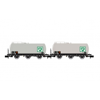2 wagons citerne à 3 essieux, "BP", Sncf, Ep IV - ARNOLD HN6608 - N  1/160