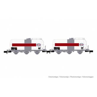 2 wagons citerne à 3 essieux, "ESSO", Sncf, Ep IV - ARNOLD HN6610 - N  1/160