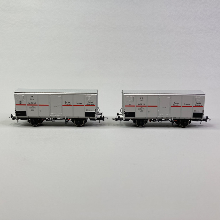 2 wagons frigorifiques Ifms, 2 essieux, FS, Ep IIIb - RIVAROSSI HR6562 - HO 1/87