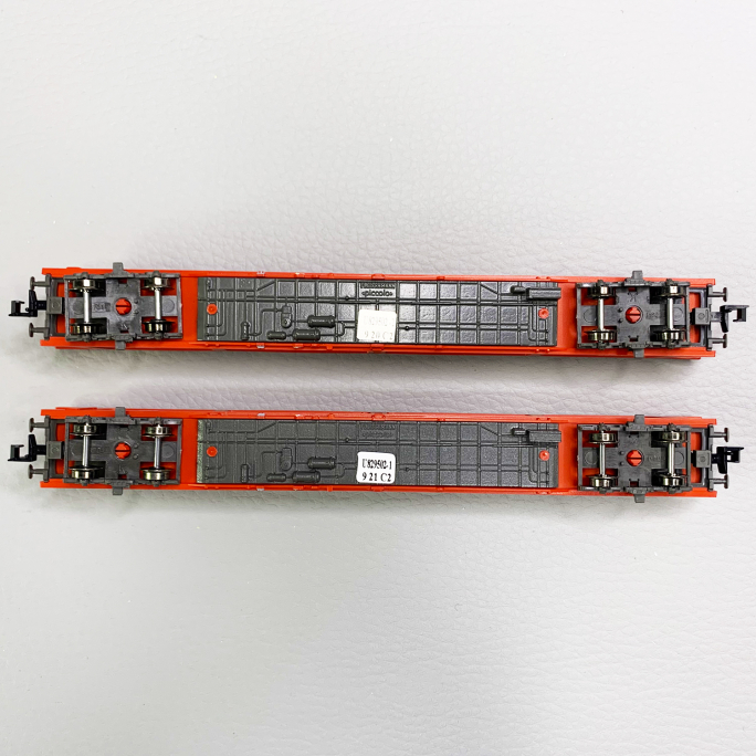 2 Wagons porte autos DDm, ép VI, ÖBB, N-1/160 - FLEISCHMANN 829502