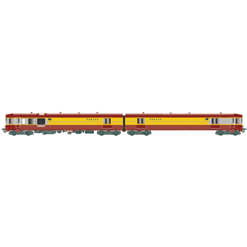 Automotrice XP 94750-57, 2 éléments Postale / PTT,  Sncf,  Ep IV - Lsmodels 11020 - HO 1/87