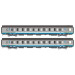 2 voitures VTu B10tux, logo Casquette, Rhône Alpes, Sncf,  Ep V - Lsmodels 41217- HO 1/87