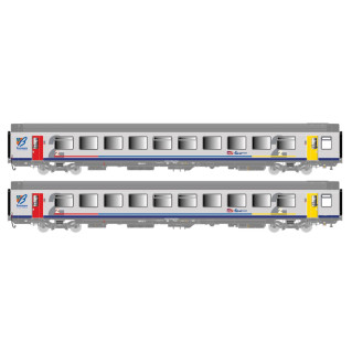 2 voitures corail VTU B10tuhx (x2), TER Bourgogne, Sncf,  Ep VI - Lsmodels 41216 - HO 1/87