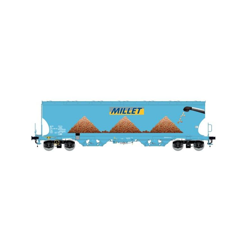 Wagon trémie Tagnpps, nouveau logo, sans soleil, Millet, Ep VI - Lsmodels 30589 - HO 1/87 Wagon trémie Tagnpps, nouveau logo, sans soleil, Millet, Ep VI - Lsmodels 30589 - HO 1/87