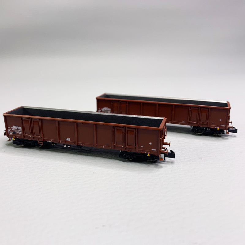 2 wagons tombereaux Eas 5948, DR, Ep IV - FLEISCHMANN 830253 - N 1/160