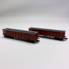2 wagons tombereaux Eas 052, Db, Ep IV - FLEISCHMANN 830250 - N 1/160