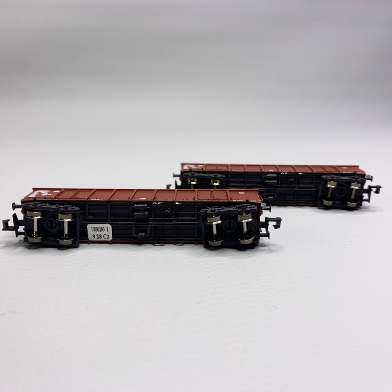 2 wagons tombereaux Eas 052, Db, Ep IV - FLEISCHMANN 830250 - N 1/160