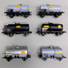 Set de 6 Wagons citernes OCEM 29 Collection "SHELL", SNCF, Ep III – REE WB722 - HO 1/87