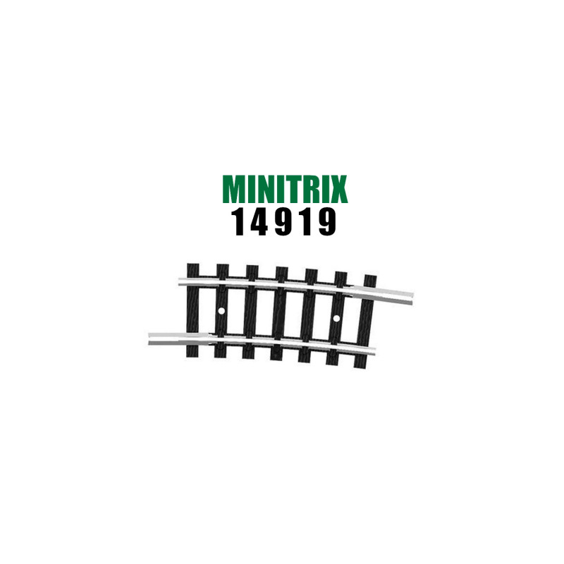 Rail courbe R2a  261,8mm  7,5° - MINITRIX 14919 - N-1/160