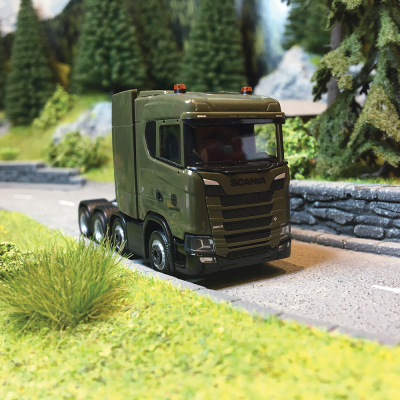 Camion Tracteur, SCANIA CS 20 ND SL ZGM, Kaki - HERPA 746939 - 1/87