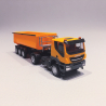 Camion Benne, IVECO Trakker, Orange - HERPA 315111 - 1/87