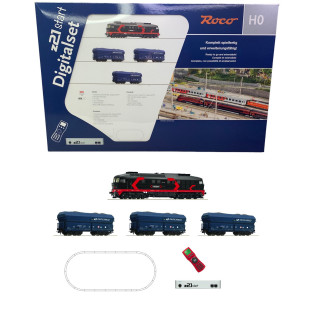Coffret de départ locomotive diesel PKP série 232 avec train de marchandises, époque VI - ROCO 51342 - HO 1/87
