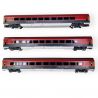 Coffret 3 voitures Railjet, ÖBB, Ep VI - ROCO 74040 - HO 1/87