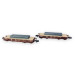 2 wagons plats à charge lourde type S, ÖBB, Ep IV - FLEISCHMANN 845609 - N 1/160