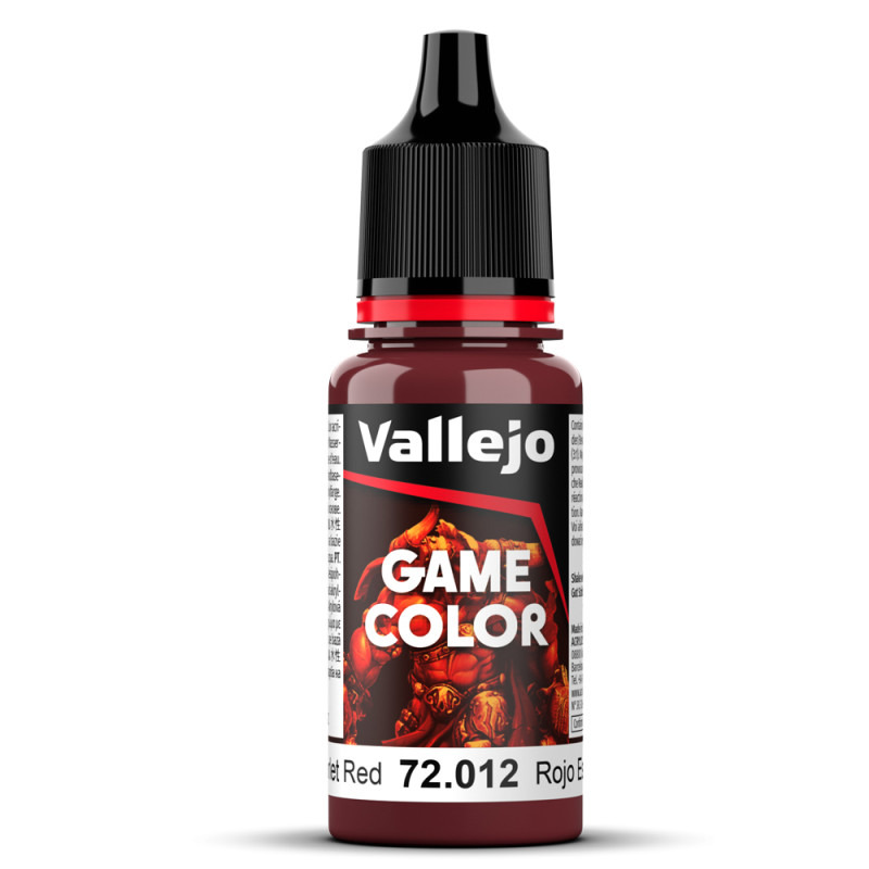 Peinture Acrylique, 17ml, Rouge écarlate - VALLEJO 72012