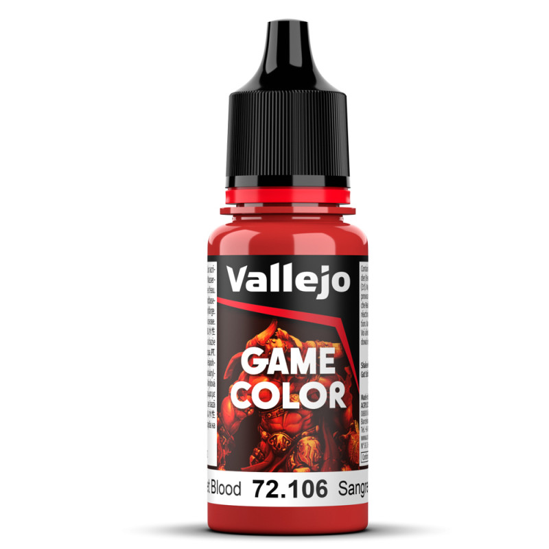 Peinture Acrylique, 17ml, Sang Ecarlate - VALLEJO 72106