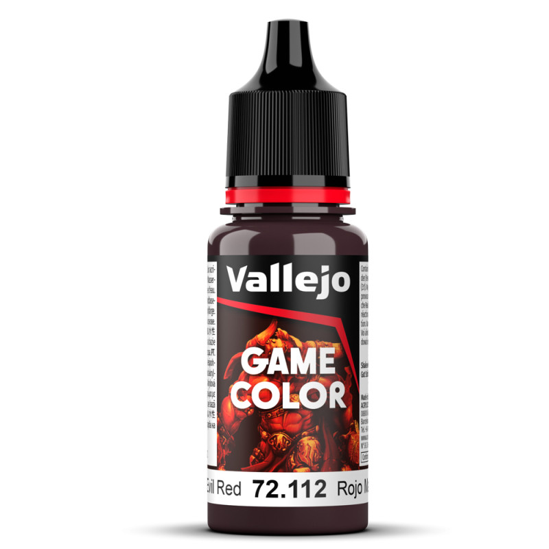 Peinture Acrylique, 17ml, Rouge Maléfique - VALLEJO 72112