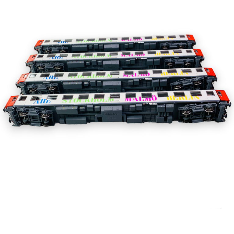 Rame de 4 voitures-couchettes Bvcmz du Snälltäget, Ep VI - LSMODELS 48099 - HO 1/87