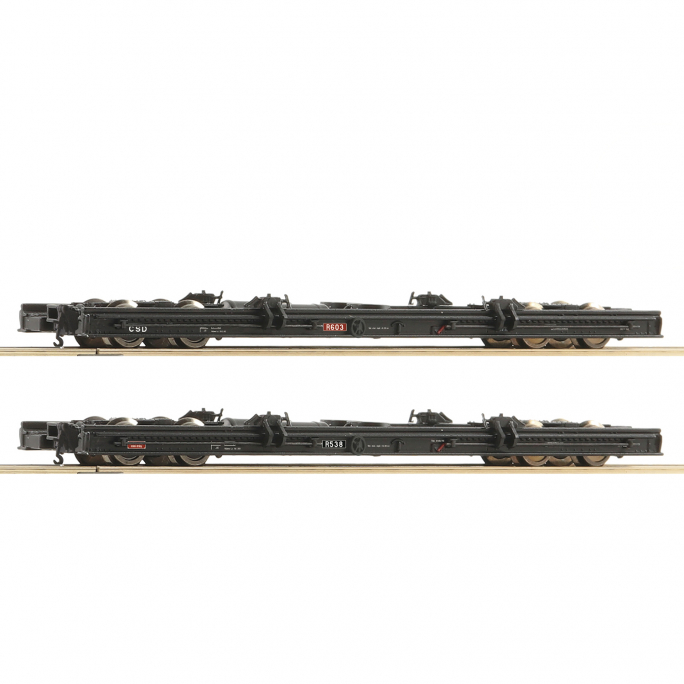 2 Rolls wagons, transport de wagon, CSD, Ep III et IV - ROCO 34068 - HOe 1/87