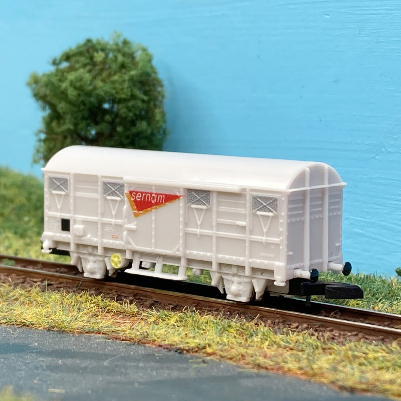 Wagon couvert G40.2 "SERNAM" gris, Sncf, Ep VI - AZAR MODELS W02SNG - Z 1/220