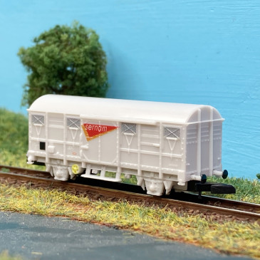 Wagon couvert G40.2 "SERNAM" gris, Sncf, Ep VI - AZAR MODELS W02SNG - Z 1/220