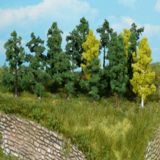 Heki Lot De 20 Arbres Miniatures En Feuillage – Hauteur 4 à 8 Cm, Multicolores, Pour Paysages Et Forêts Miniatures, Made In Germany