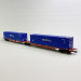 Wagon porte conteneurs Sggmrs "UNIT45", GySEV Cargo, Ep VI - ROCO 76634 - HO 1/87