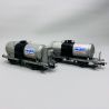 2 Wagons citernes "Mobil", FS, Ep III - RIVAROSSI HR6607 - HO 1/87