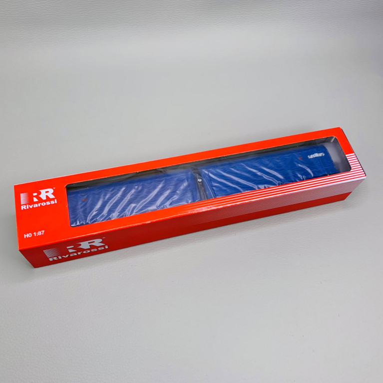 Wagon bâché double Las "Ausiliare", FS, Ep IV - RIVAROSSI HR6569 - HO 1/87