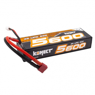 Batterie / Accu - Lipo 5600mah 7.4V Slim Pack Dean - KONECT KNLP2S5600
