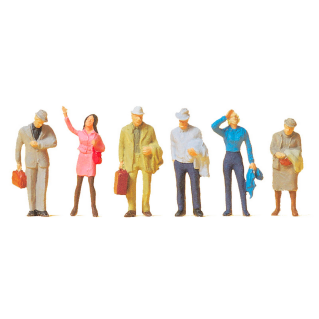 6 Figurines - Passager en attente - PREISER 14088 - HO 1/87