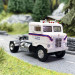 Camion Kenworth Bullnose, Blanc / Bleu - BREKINA 85951 - HO 1/87