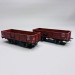 Set de 2 wagons tombereau PLM, Sncf Ep III - REE WB814 - HO 1/87