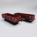 Set de 2 wagons tombereau PLM, Sncf Ep III - REE WB814 - HO 1/87