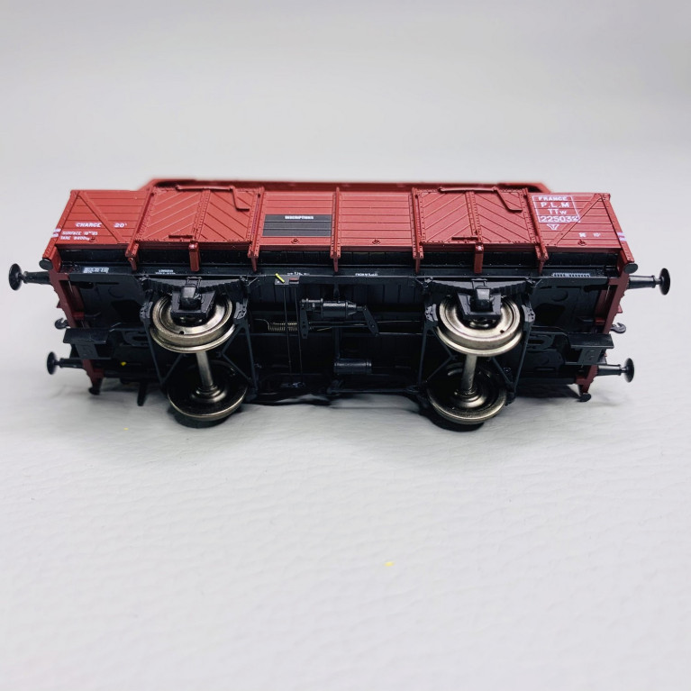 Set de 2 wagons tombereau PLM, Sncf Ep III - REE WB814 - HO 1/87