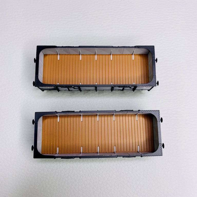 Set de 2 wagons tombereau PLM 4 portes tôlés, Sncf Ep III - REE WB812 - HO 1/87