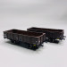 Set de 2 wagons tombereau ex-PLM 4 portes brun wagon 540, Sncf Ep III - REE WB822 - HO 1/87