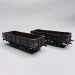 Set de 2 wagons tombereau ex-PLM 4 portes brun wagon 540, Sncf Ep III - REE WB822 - HO 1/87