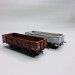 Set de 2 wagons tombereau PLM 4 portes tôlés brun 530 et gris PLM, Sncf Ep III - REE WB817 - HO 1/87