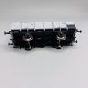 Set de 2 wagons tombereau PLM 4 portes bois gris PLM, Sncf Ep III - REE WB811 - HO 1/87