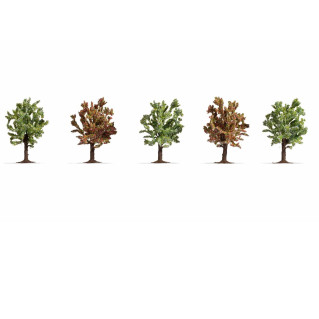 5 Arbres fruitiers en fleurs de 8 cm - NOCH 25615