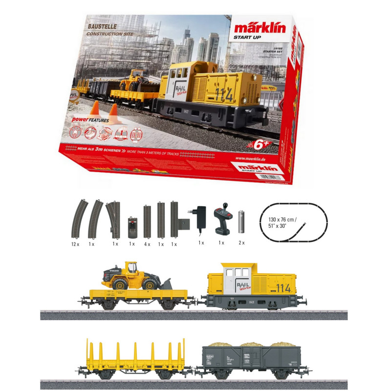 Coffret de démarrage - Train de travaux - MARKLIN 29188 - HO 1/87