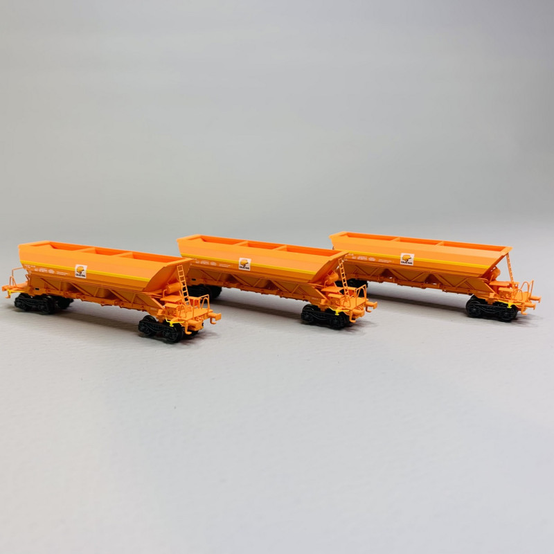 Set De 3 Trémies REE Modeles NW271 – SNCF Colas Rail, Logo Récent – échelle N 1/160