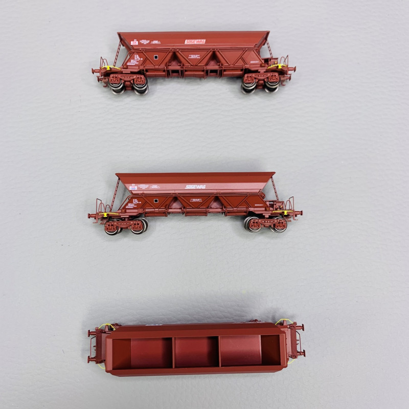 Coffret de 3 wagons trémie EX "SGW SOGEWAG", Ep. V - SNCF - REE NW270 - N-1/160