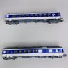 Autorail EAD, X 4717 + XRABx 8714 "logo casquette", Sncf, Ep IV et V - JOUEF HJ2615 - HO 1/87